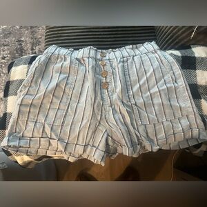 Vanilla Star Blue Striped Women Shorts